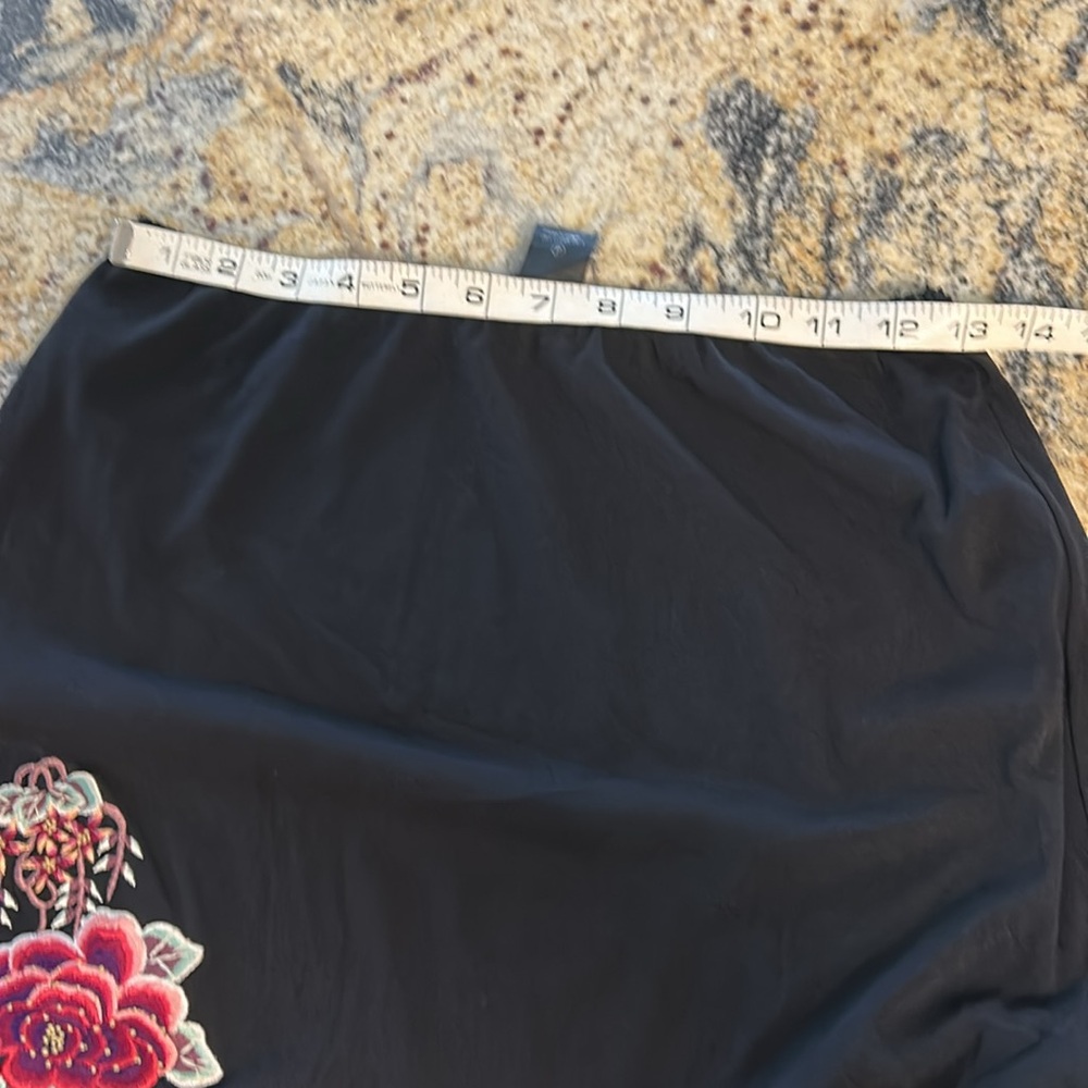 90’s Vivienne Tam mesh embroidered floral skirt - Picture 6 of 8